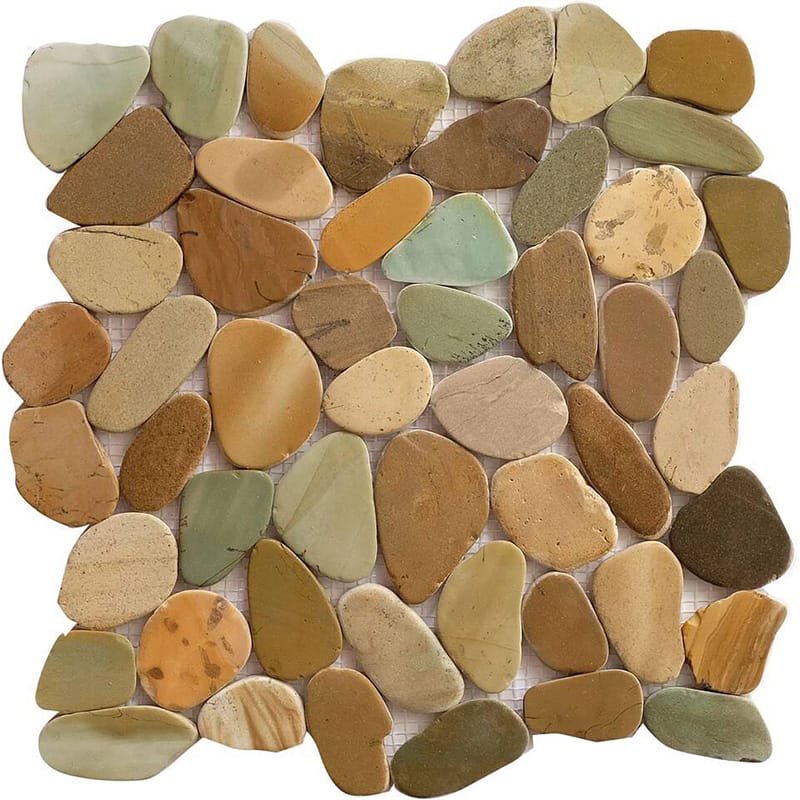 Bali Mix Natural Pebble Mosaics 12x12 Pebble Natural 12x12 Mosaics