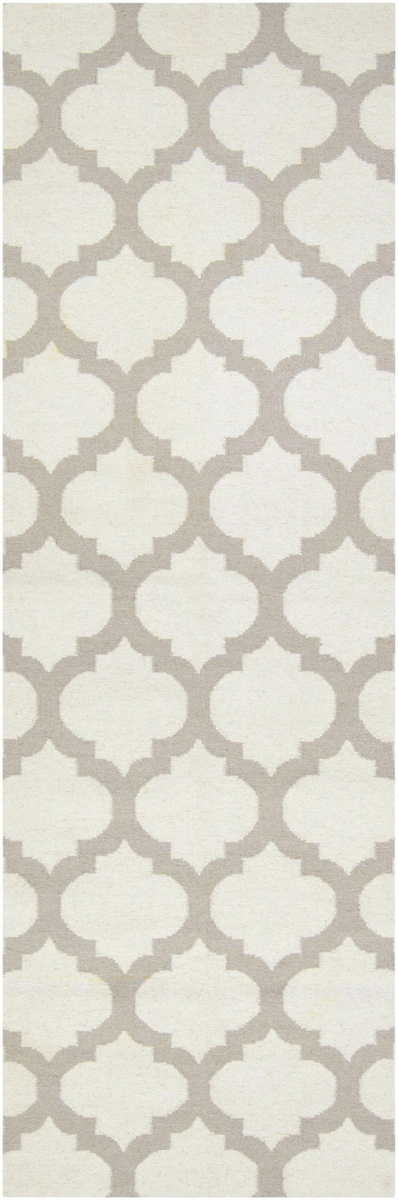 Banks Ivory/Gray Trellis Wool Rug - Clearance by Boutique Rugs