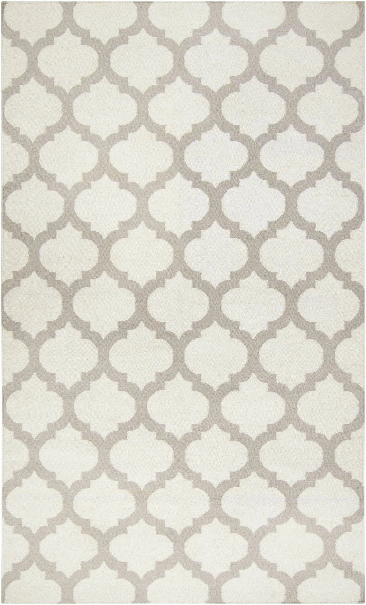 Banks Ivory/Gray Trellis Wool Rug - Clearance