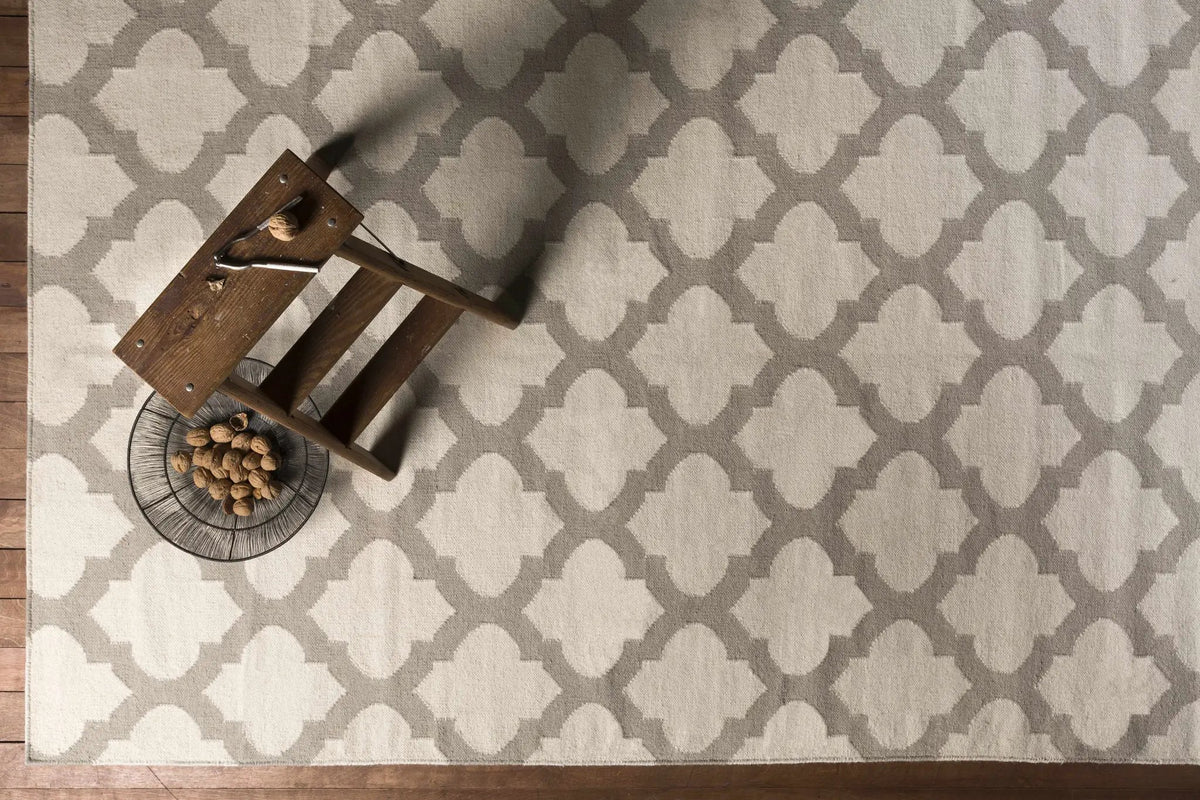 Banks Ivory/Gray Trellis Wool Rug - Clearance, photo 10 of 10