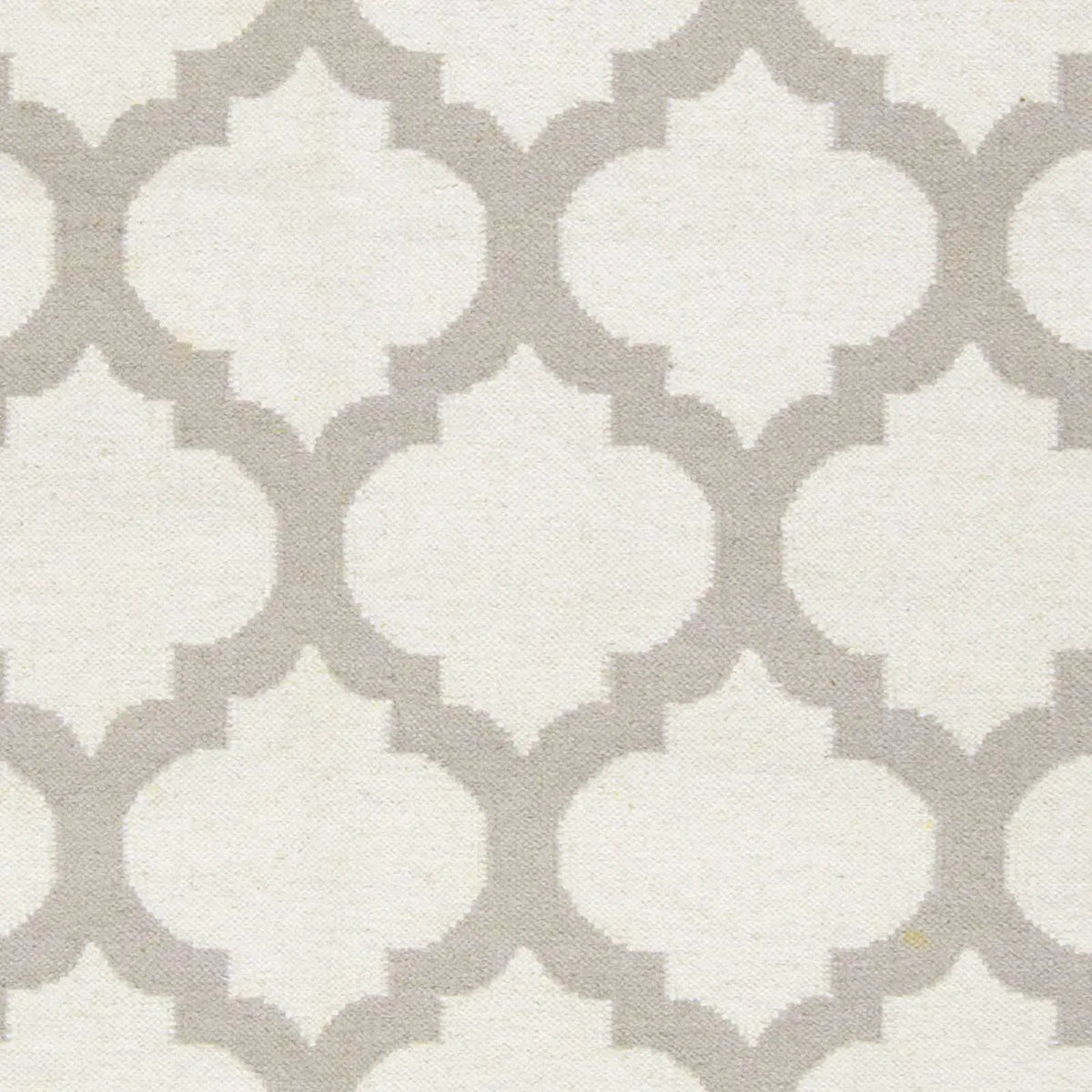 Banks Ivory/Gray Trellis Wool Rug - Clearance, sample swatch