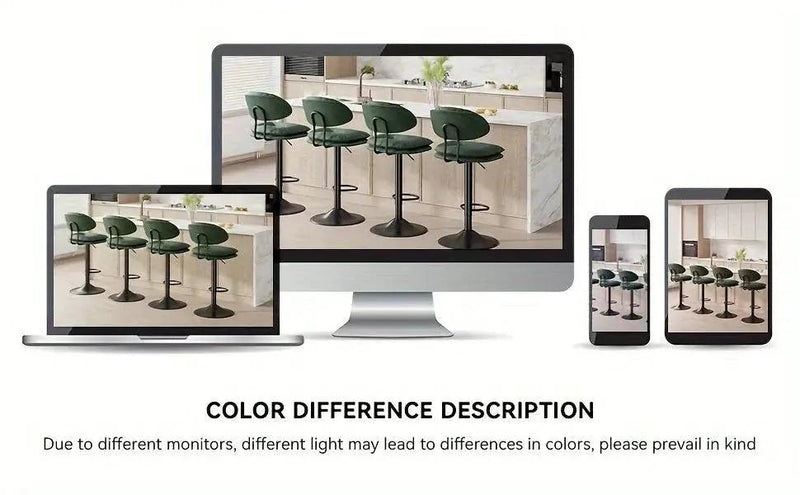 Bar Stools - Adjustable Modern Leather Set by House Of Avana
