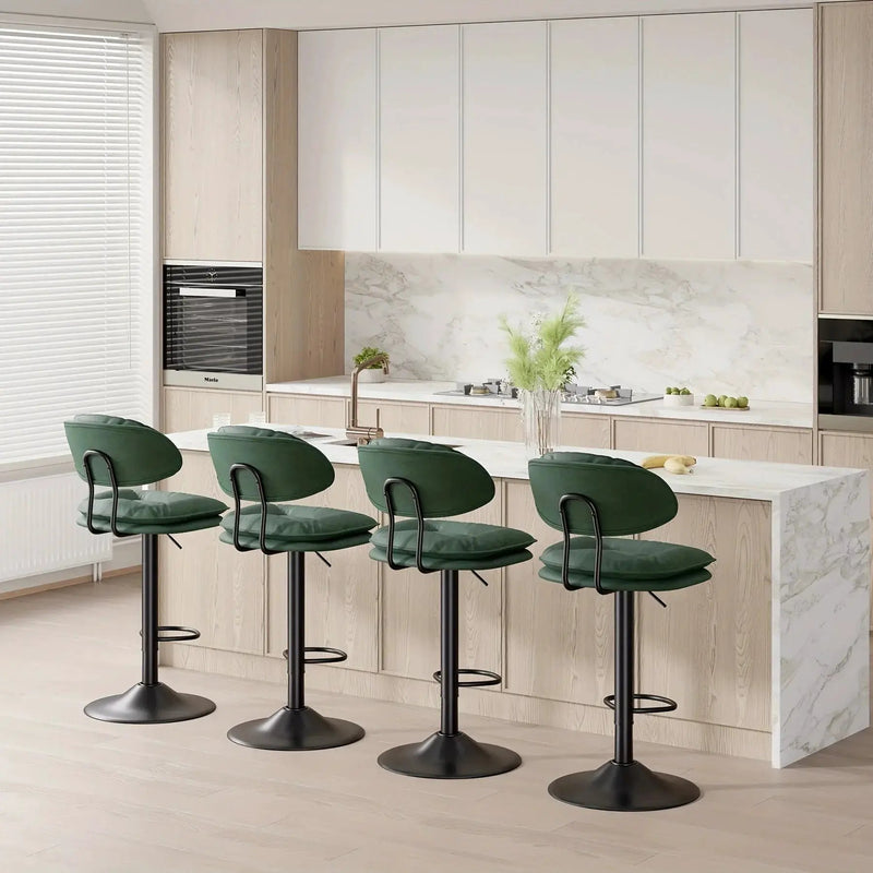 Bar Stools - Adjustable Modern Leather Set by House Of Avana