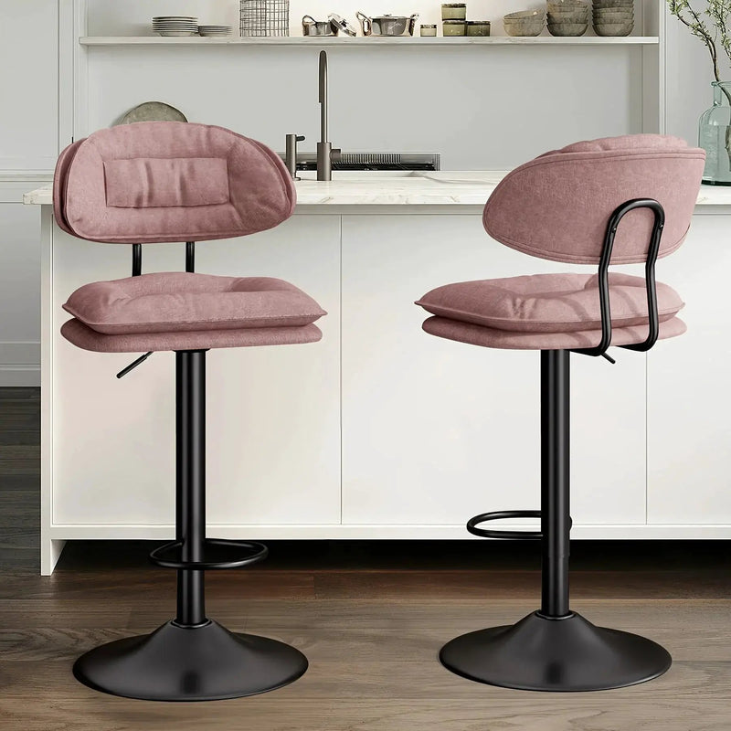 Bar Stools - Adjustable Modern Leather Set by House Of Avana