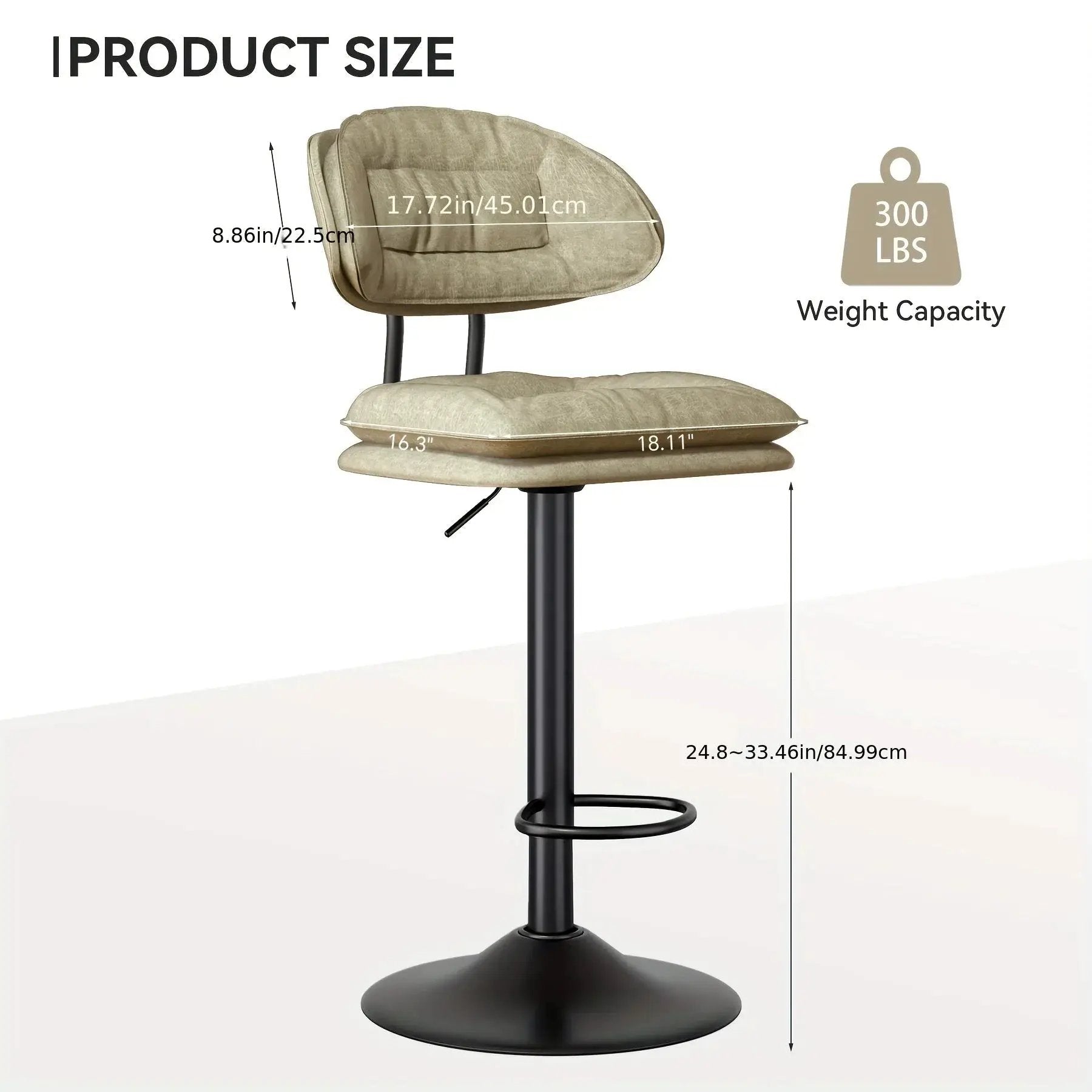 Bar Stools - Adjustable Modern Leather Set by House Of Avana