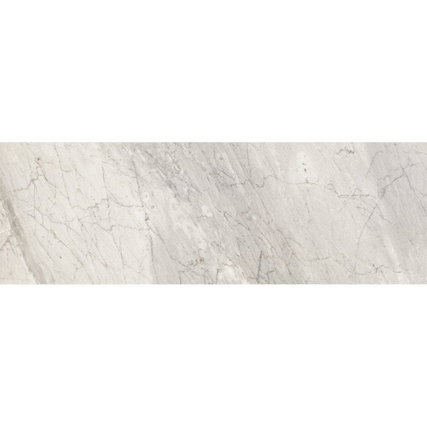 Bardiglio Gray Honed Subway Marble Look Porcelain Tiles 4x12