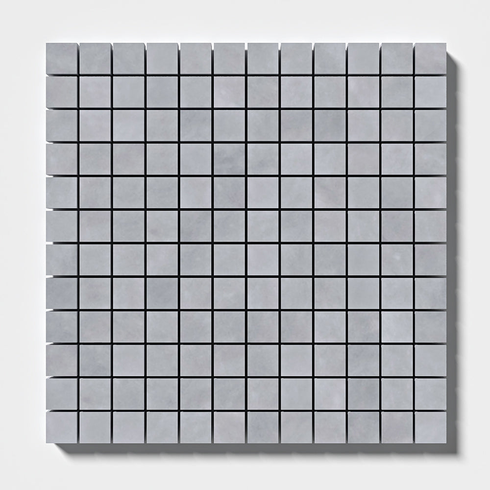 Bardiglio Light Honed 1x1 Marble Mosaics 12x12 Marble Honed 12x12 Mosaics