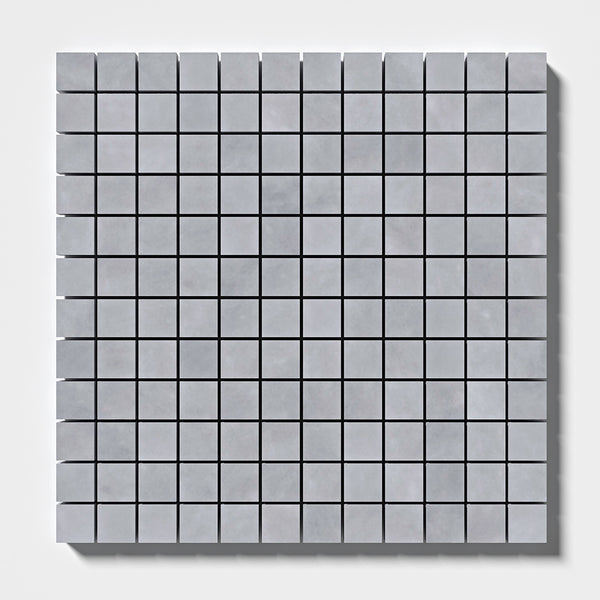 Bardiglio Light Honed 1x1 Marble Mosaics 12x12
