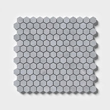 Bardiglio Light Honed Hexagon 1x1 Marble Mosaics 11 1/2x12 1/4
