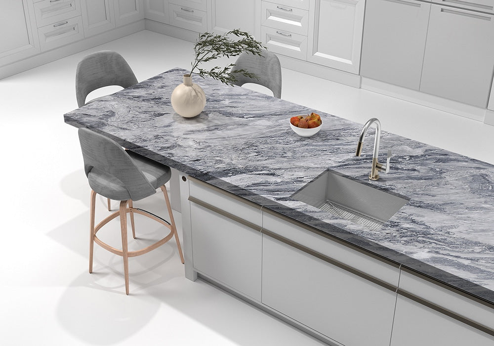 Bardiglio Nuvolato Polished Marble Slab Random 1 1/4 room scene 4