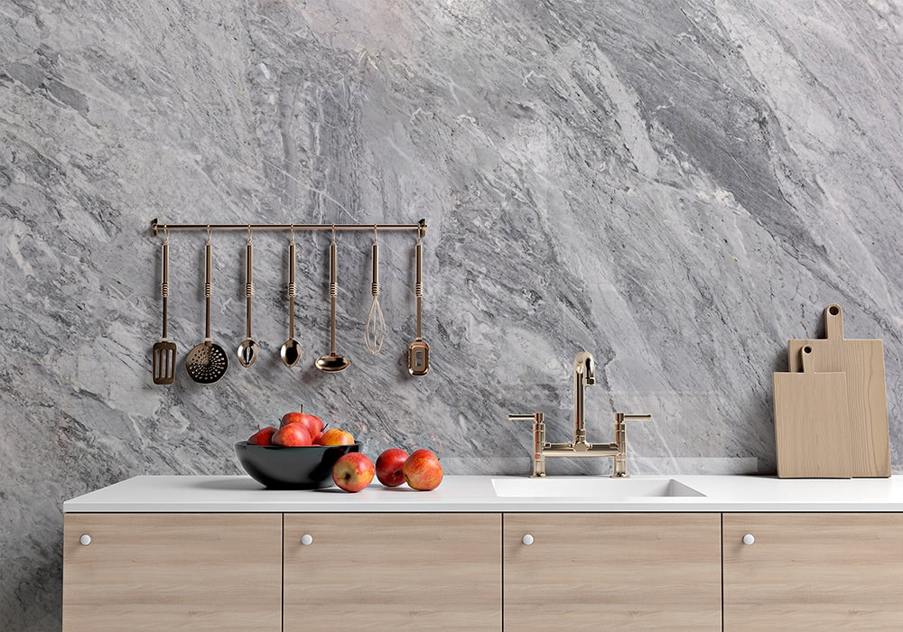 Bardiglio Polished Marble Slab Random room scene 2