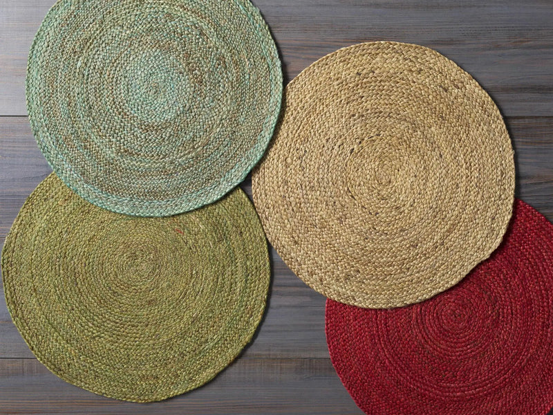Barksdale Green Hand Woven Jute - Clearance by Boutique Rugs