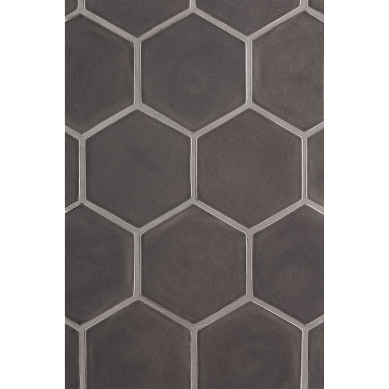 Coffee Glossy Hexagon 5 Ceramic Tiles 5 Ceramic Glossy 6x6 Tiles