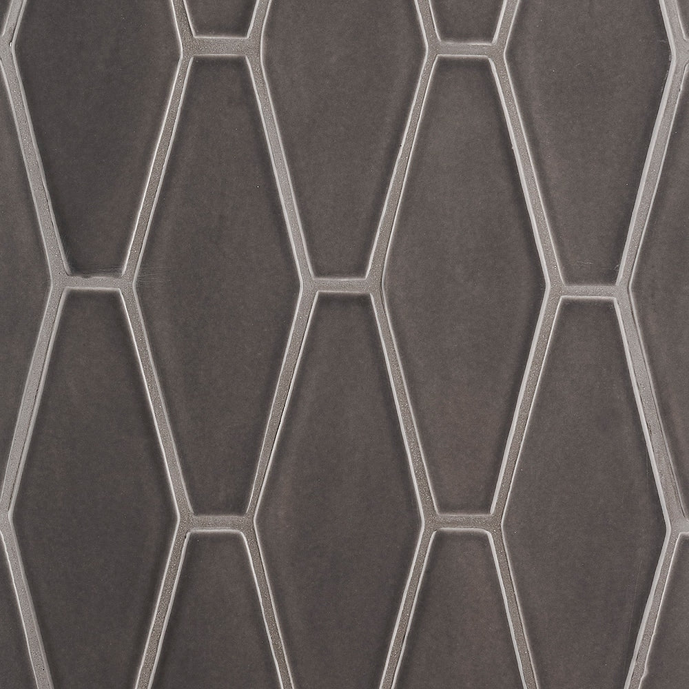 Coffee Glossy Longest Hexagon Ceramic Tiles 3x7 7/8 Ceramic Glossy 4x8 Tiles — 2