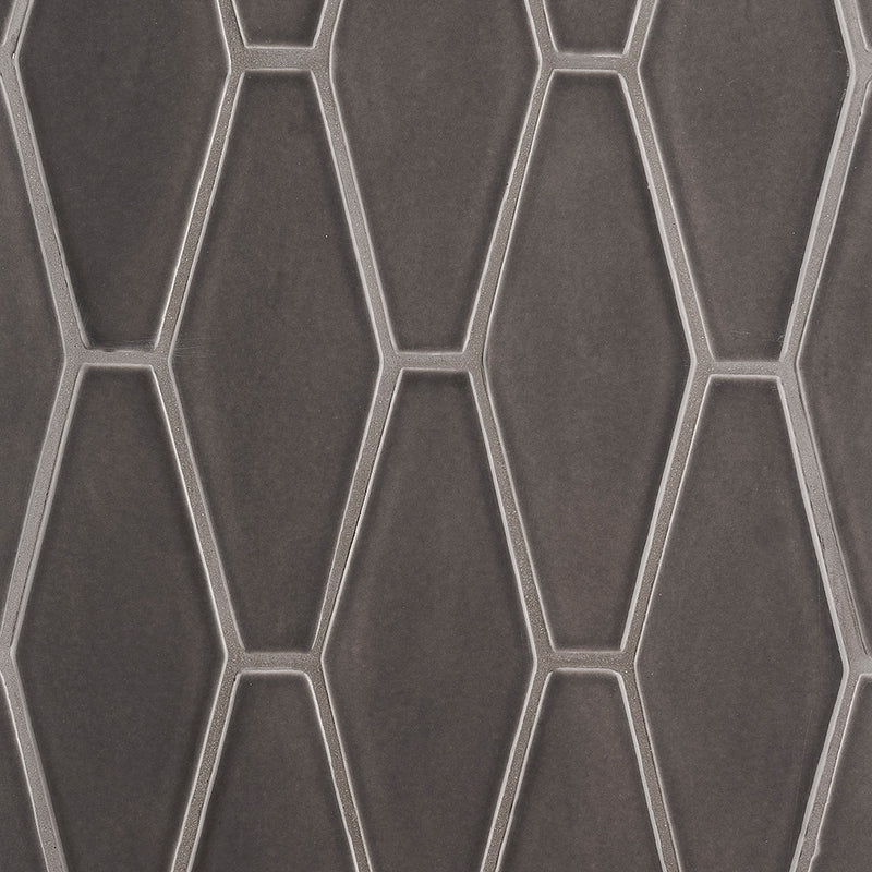 Coffee Glossy Longest Hexagon Ceramic Tiles 3x7 7/8 Ceramic Glossy 4x8 Tiles — 2