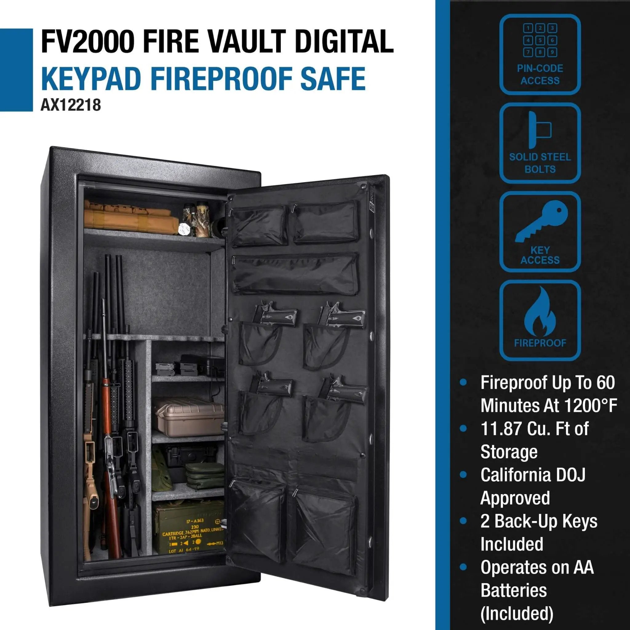 Barska 1.87 CF Heavy-Duty Extra-Large Industrial Steel Fireproof Safe Vault With Digital Keypad (SAK63810) by SAKSBY WHOLESALE