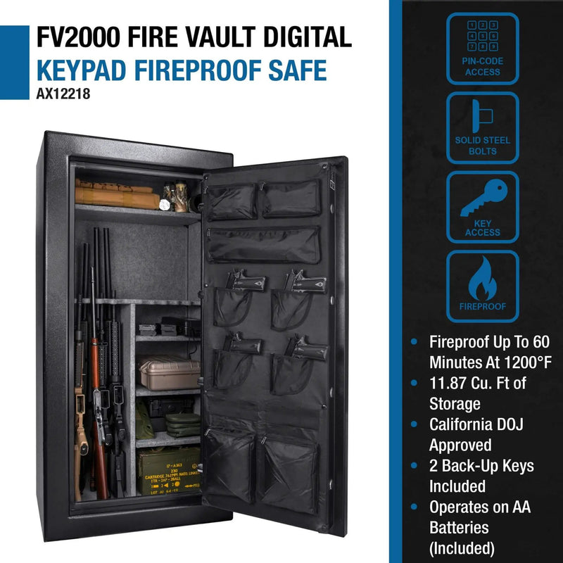 Barska 1.87 CF Heavy-Duty Extra-Large Industrial Steel Fireproof Safe Vault With Digital Keypad (SAK63810) by SAKSBY WHOLESALE
