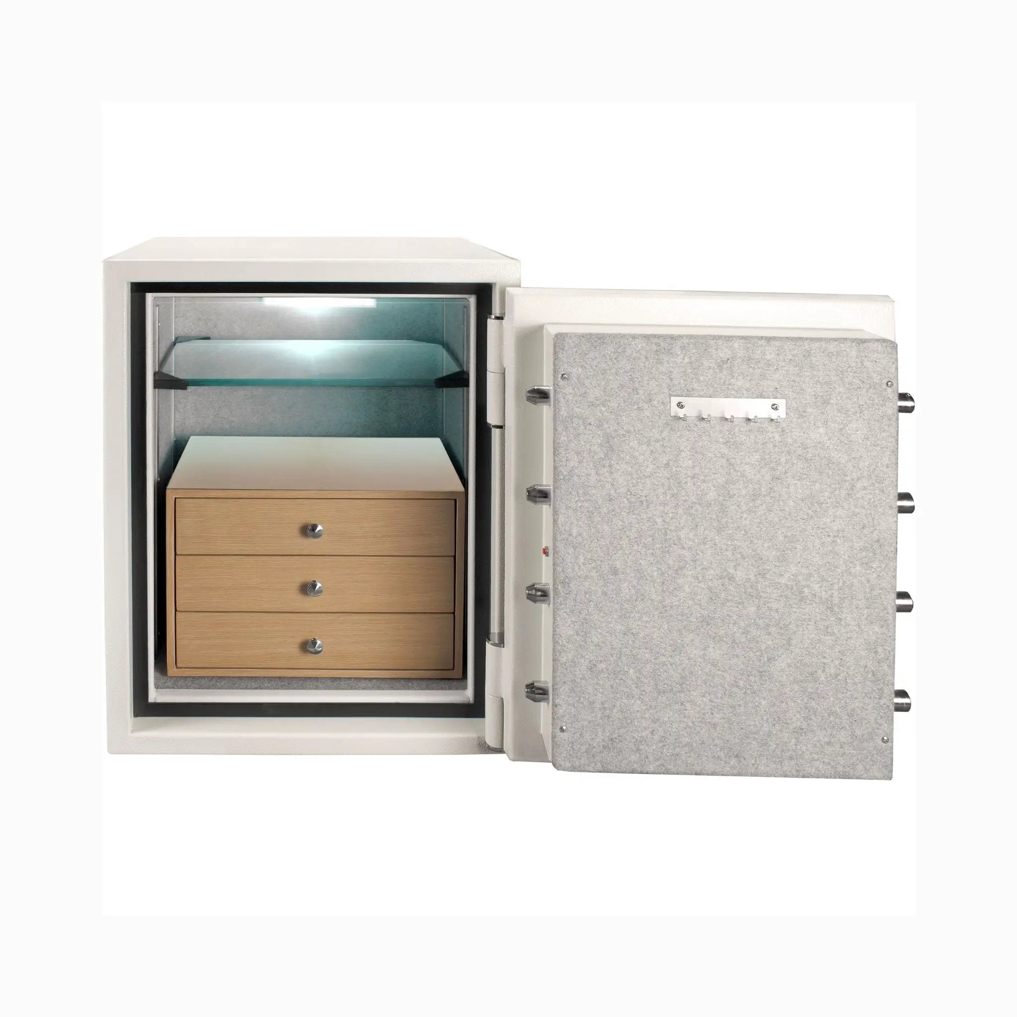 Barska 2.75 CF White Fireproof Jewelry Safe With Jewelry Storage Drawer (SAK69047) by SAKSBY WHOLESALE
