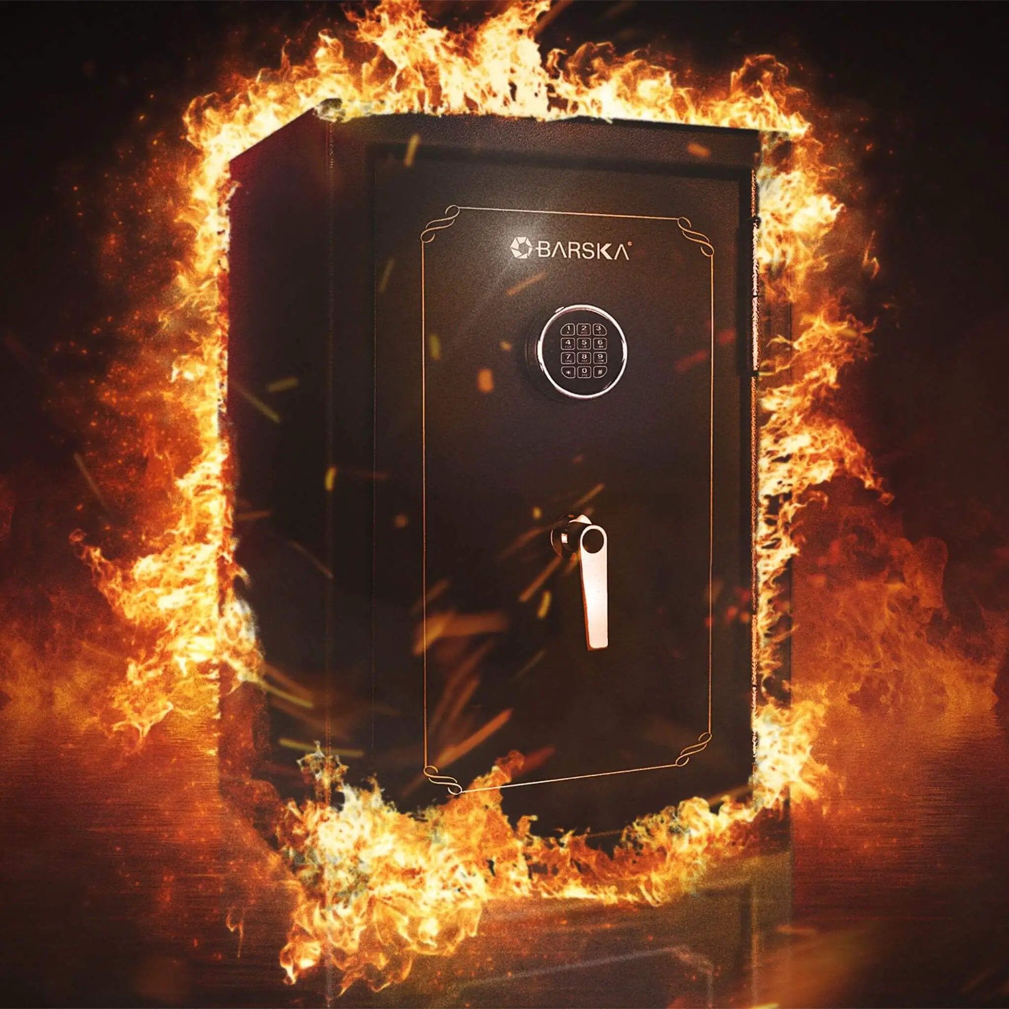 Barska 3.51 CF Heavy-Duty Steel Fireproof Safe Vault With Electronic Lock (SAK85021) by SAKSBY WHOLESALE