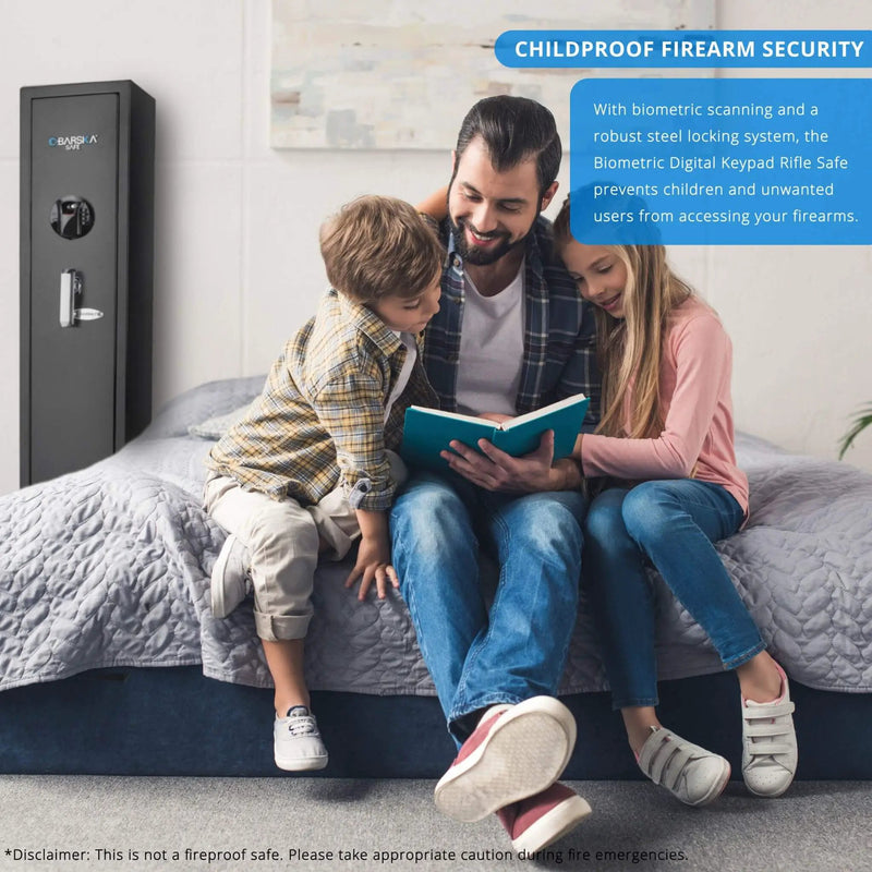 Barska 4.33 CF Heavy-Duty Rifle Gun Safe With Biometric And Digital Keypad Access (SAK80356) by SAKSBY WHOLESALE