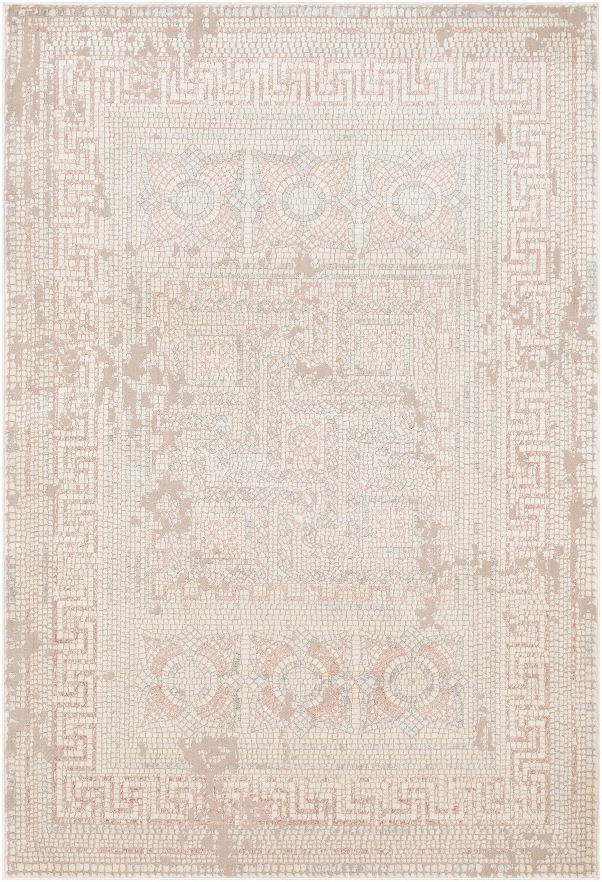 Terlingua Blush Greek Mosaic Carpet - Clearance