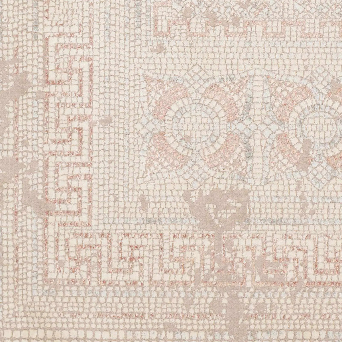 Terlingua Blush Greek Mosaic Carpet - Clearance, sample swatch