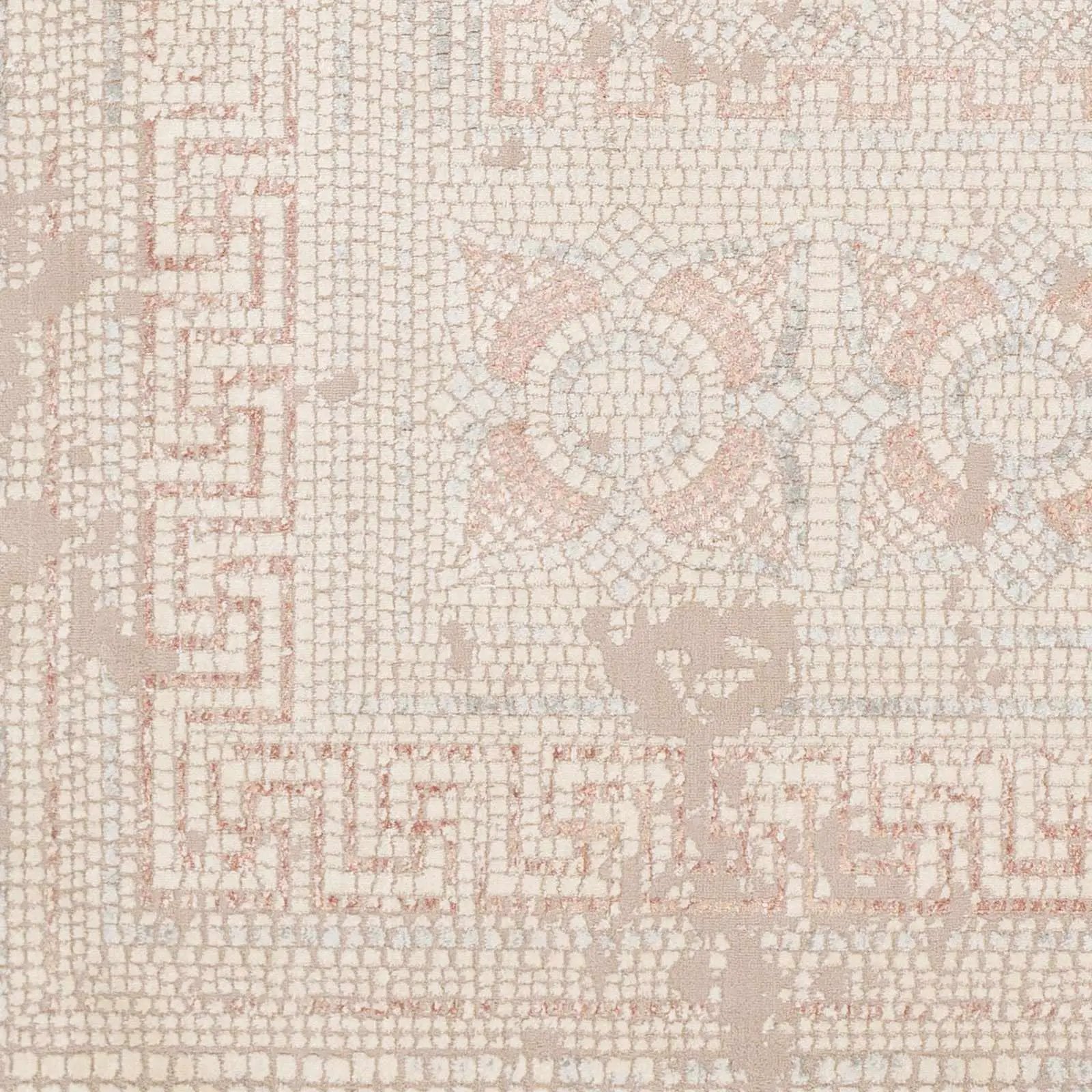 Terlingua Blush Greek Mosaic Carpet - Clearance by Boutique Rugs
