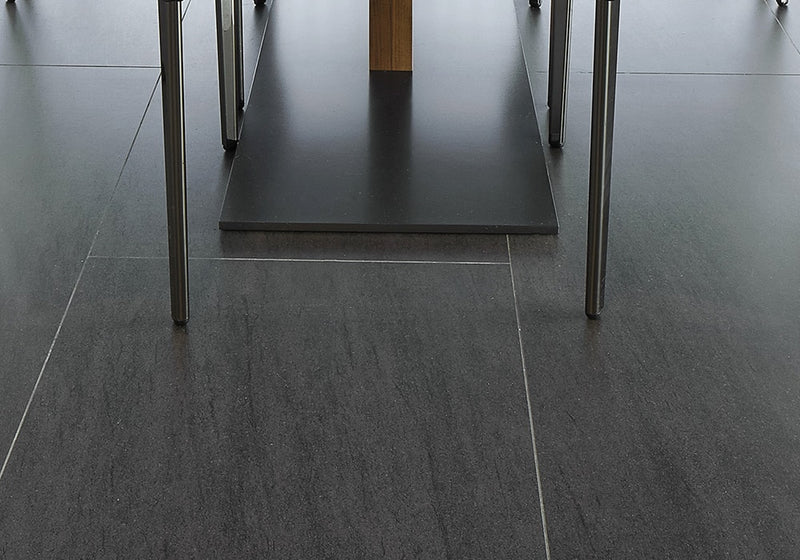 Basalt Black Sintered Stone Slab Matte Finish 125x63 room scene 3