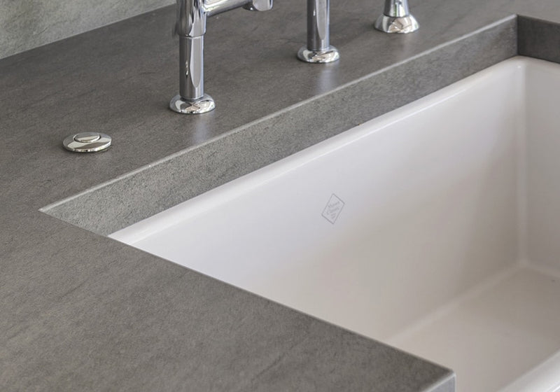 Basalt Grey Matte Sintered Stone Slab 125x63 room scene 3