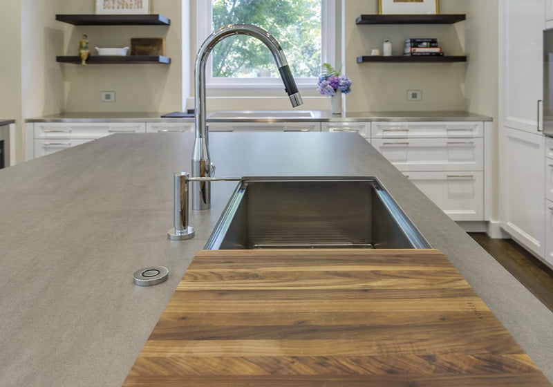Basalt Grey Matte Sintered Stone Slab 125x63 room scene 5