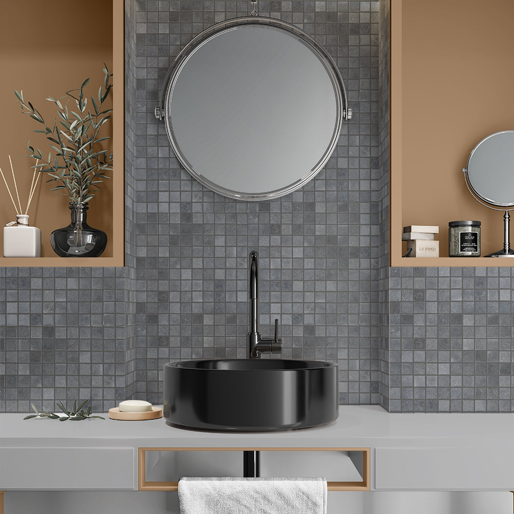 Basaltina Honed 1x1 Basalt Mosaics 12x12 Basalt Honed 12x12 Mosaics — 2