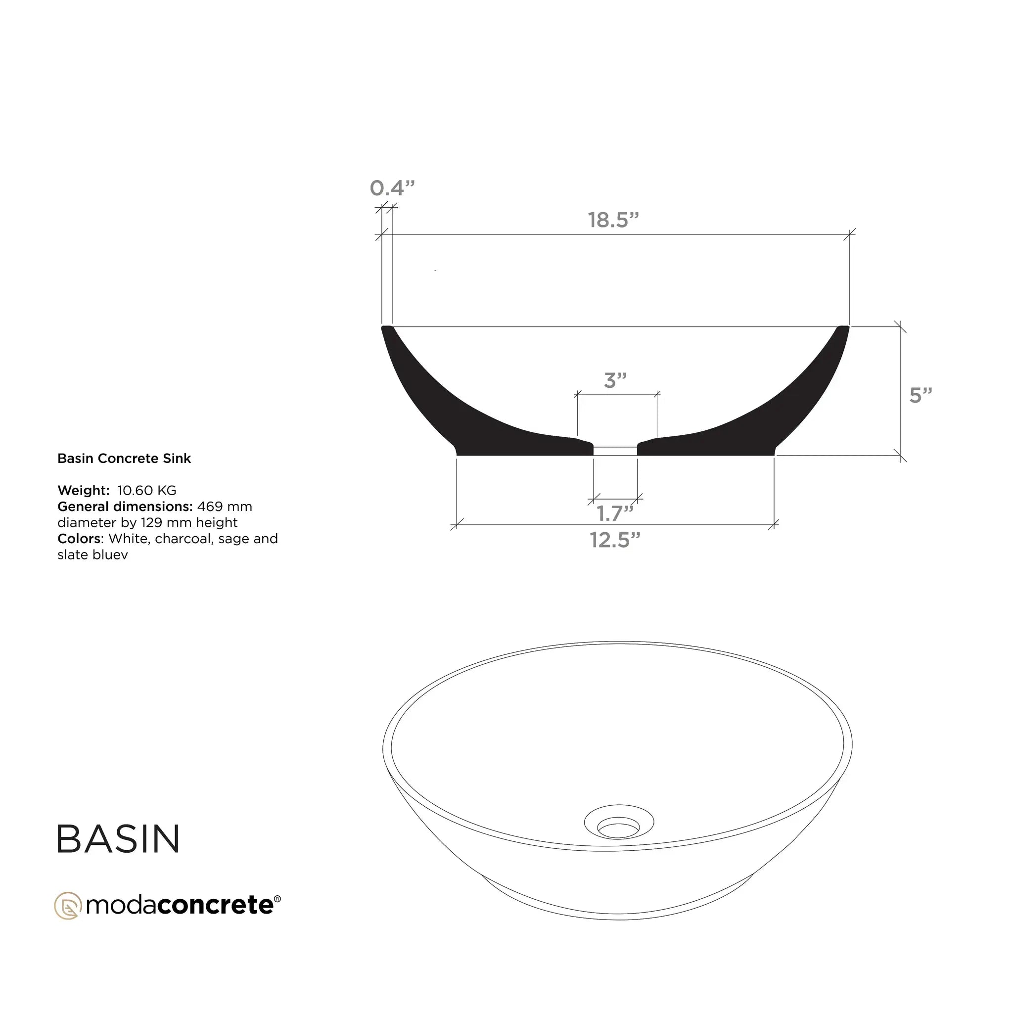 Basin Concrete Sink by ModaConcrete - Direct source for architectural and precast concrete