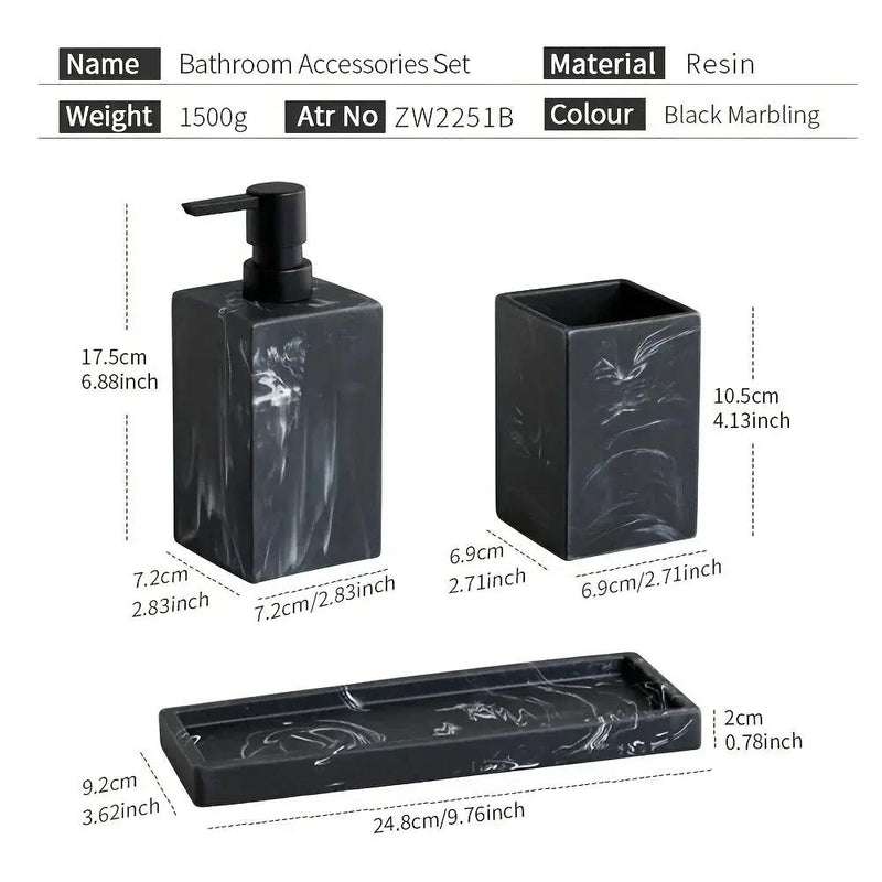 Bathroom Countertop - Marble Storage Set by House Of Avana