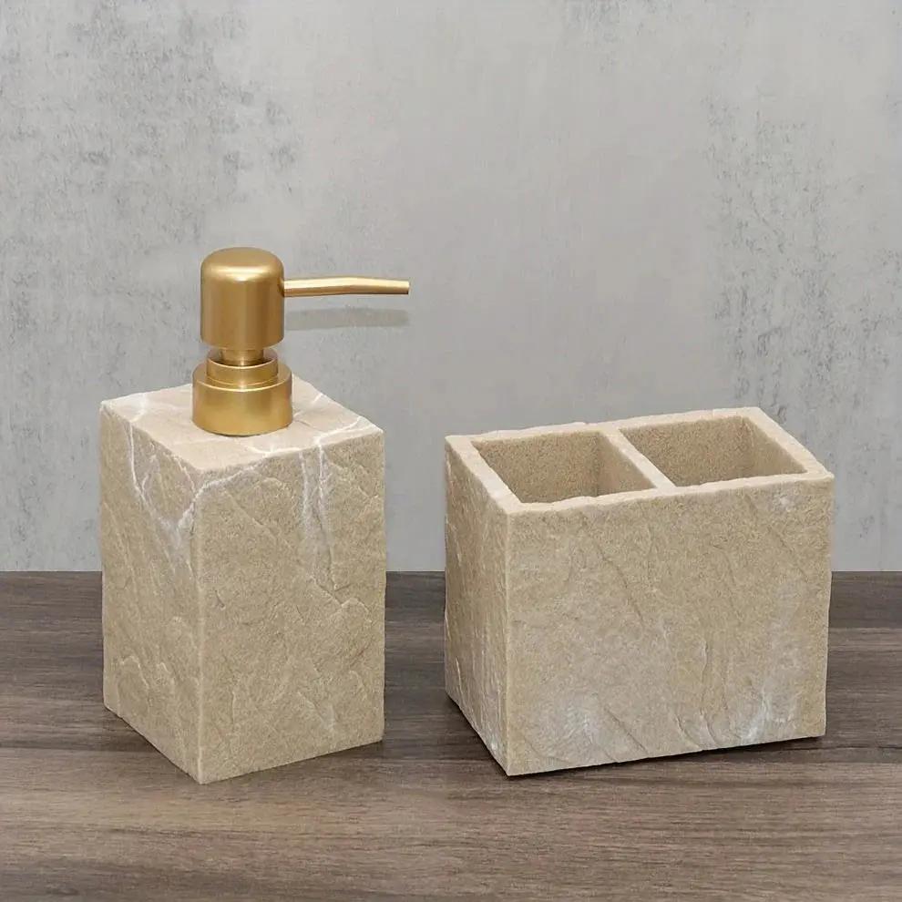 Bathroom Essentials - Creamy Beige Stone by House Of Avana