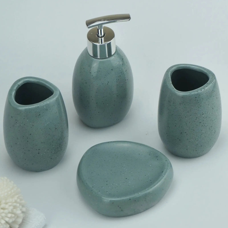 Bathroom Kit - Ceramic White 4pcs by House Of Avana