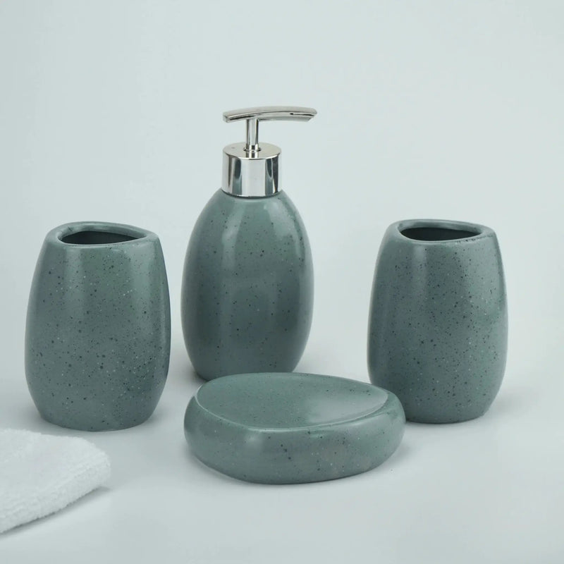 Bathroom Kit - Ceramic White 4pcs by House Of Avana