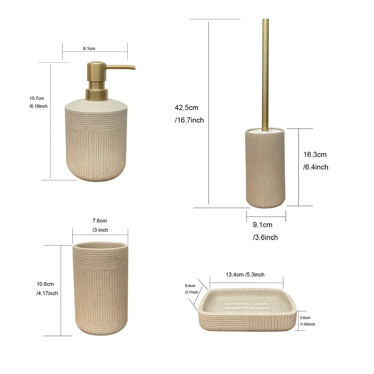 Bathroom Organizer - Modern Ceramic Set by House Of Avana