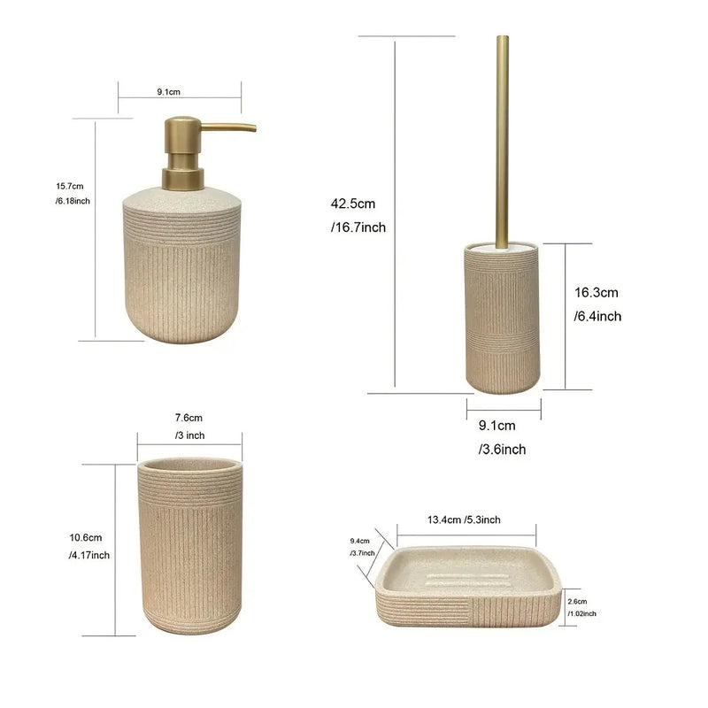 Bathroom Organizer - Modern Ceramic Set by House Of Avana