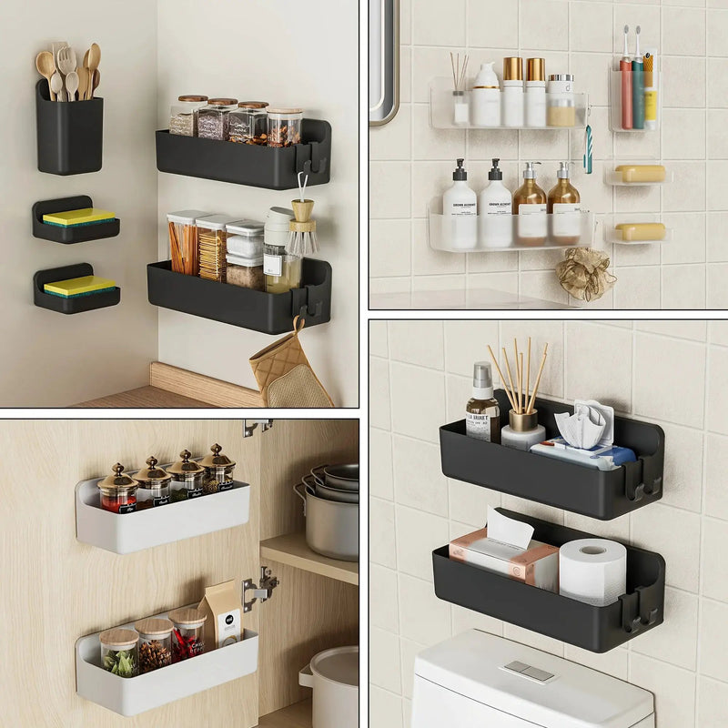 Bathroom Organizer - Wall-Mounted Stainless Steel 5-Piece by House Of Avana