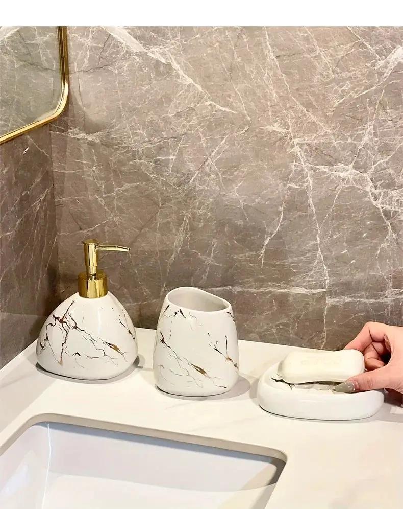 Bathroom Set - Luxury Ceramic 4-Piece by House Of Avana