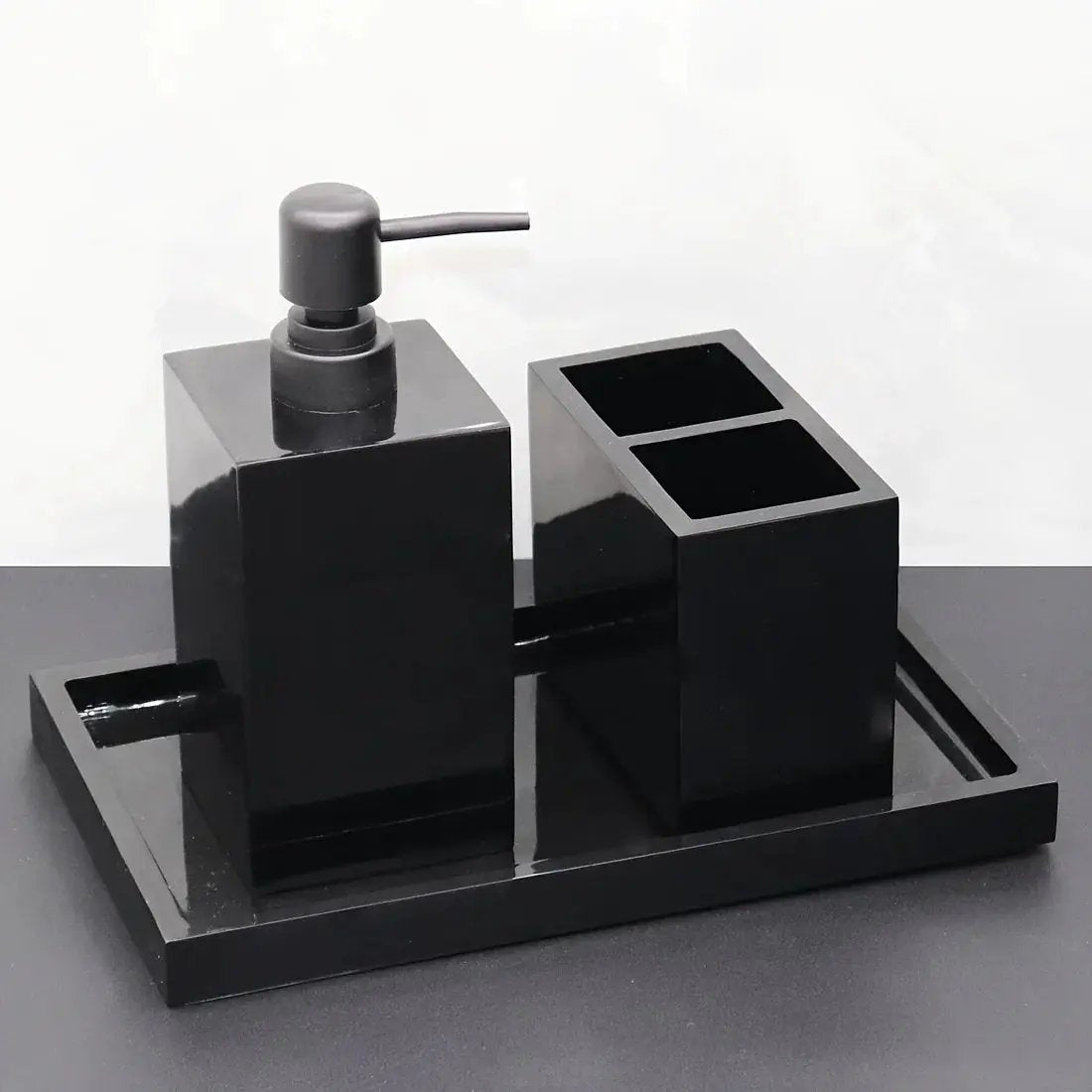 Bathroom Set - Minimalist Ceramic 4Piece by House Of Avana