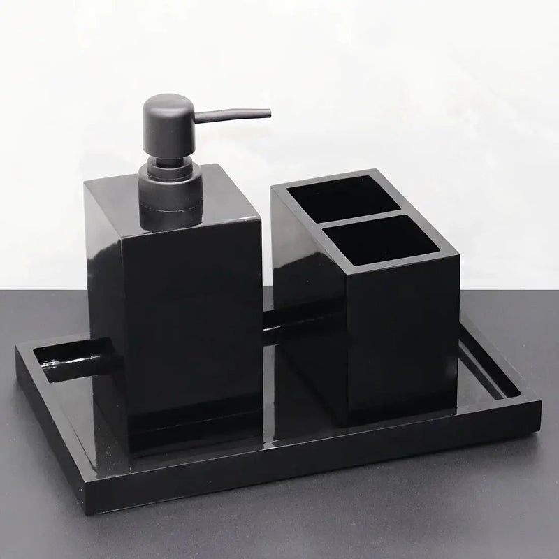 Bathroom Set - Minimalist Ceramic 4Piece by House Of Avana