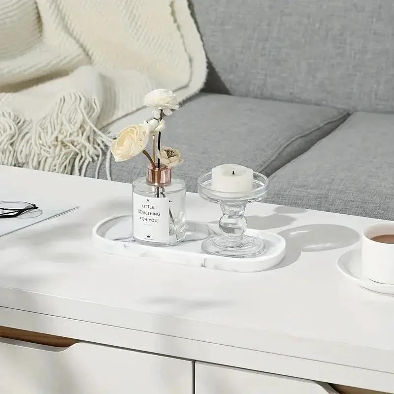 Bathroom Tray - Marble Pattern 25.4cm by House Of Avana