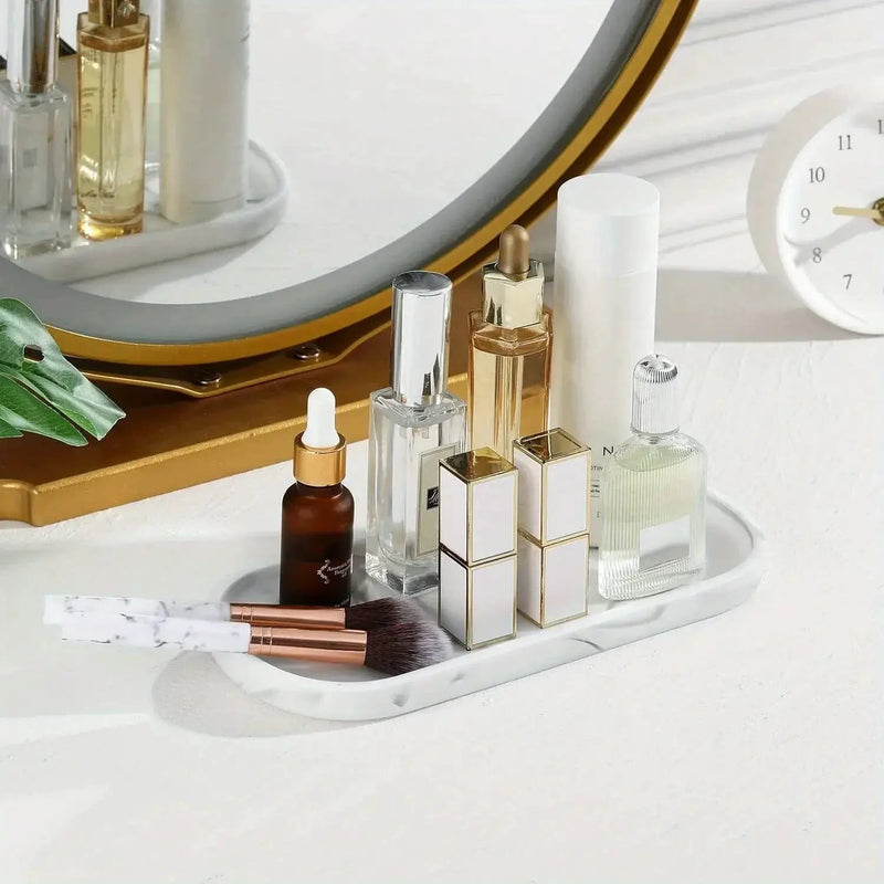 Bathroom Tray - Marble Pattern 25.4cm by House Of Avana