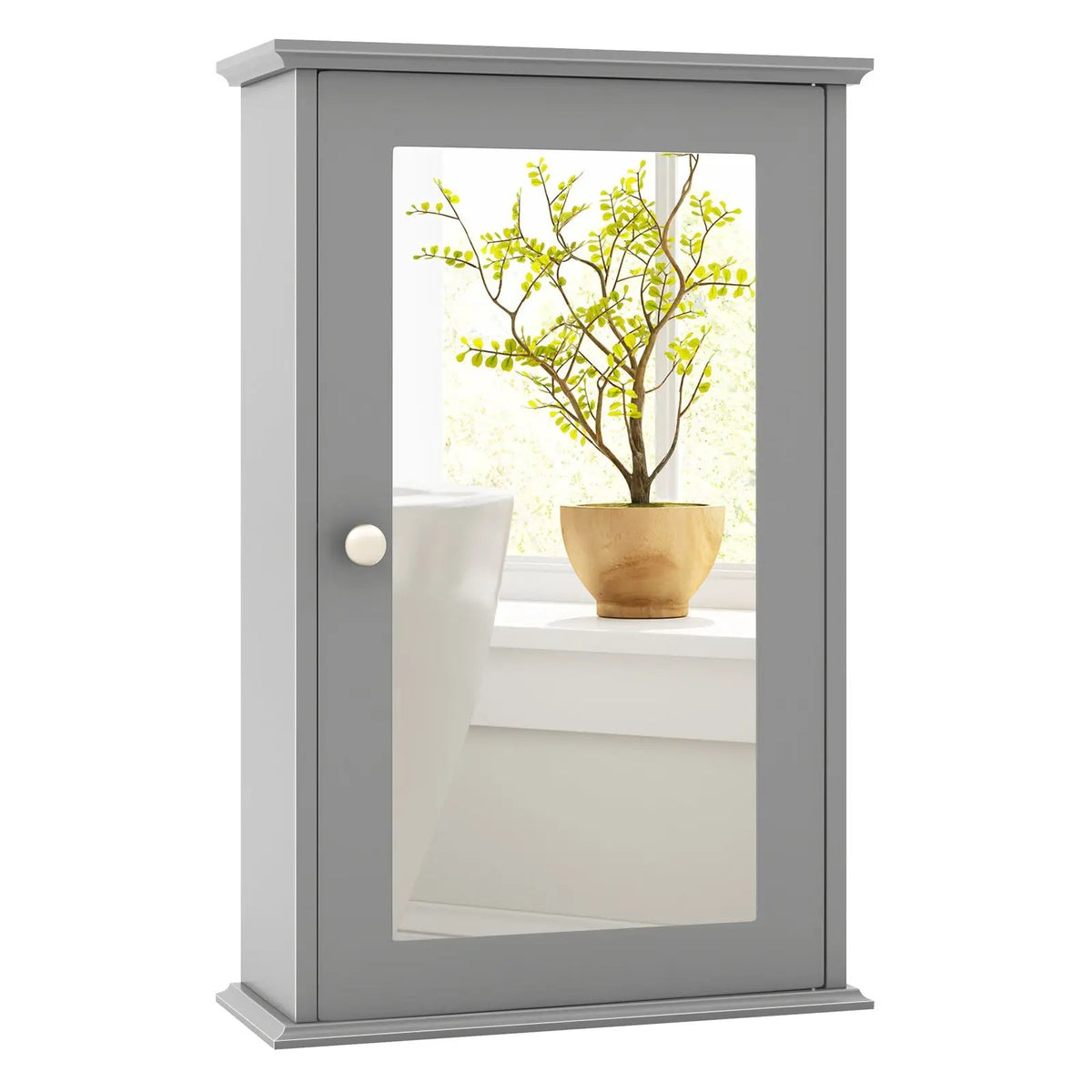 Bathroom Wall Cabinet with Single Mirror Door, photo 9 of 10