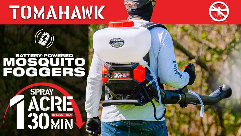 4 Gal Battery Powered Backpack Mosquito Fogger Sprayer 36V for Pest Control Ticks, Fleas, Flies, and Mosquitoes by Tomahawk Power