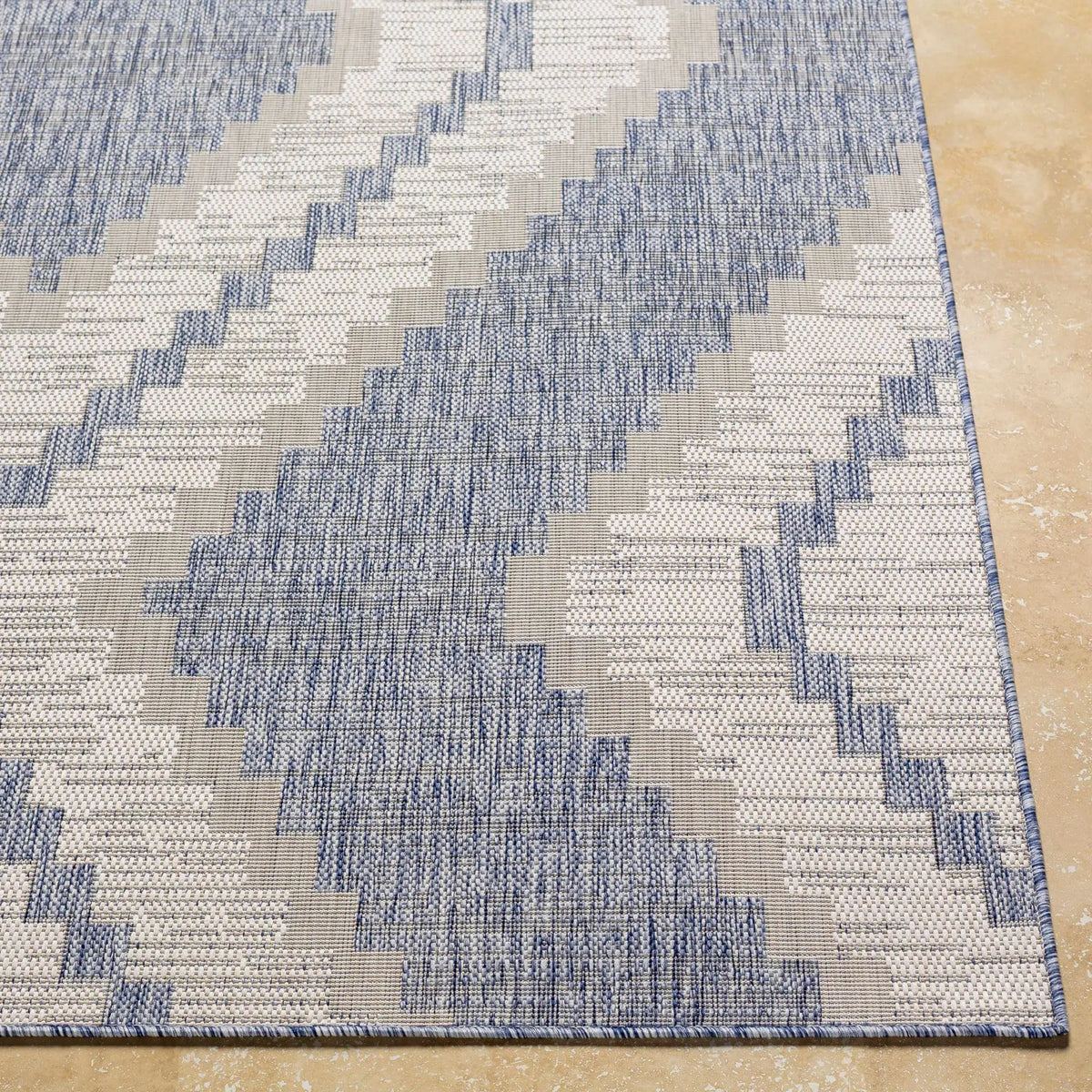 McCrory Pale Blue Flat Outdoor Rug - Clearance, photo 3 of 7