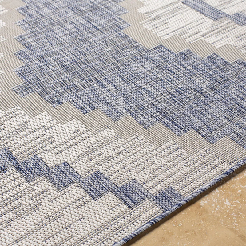 McCrory Pale Blue Flat Outdoor Rug - Clearance by Boutique Rugs
