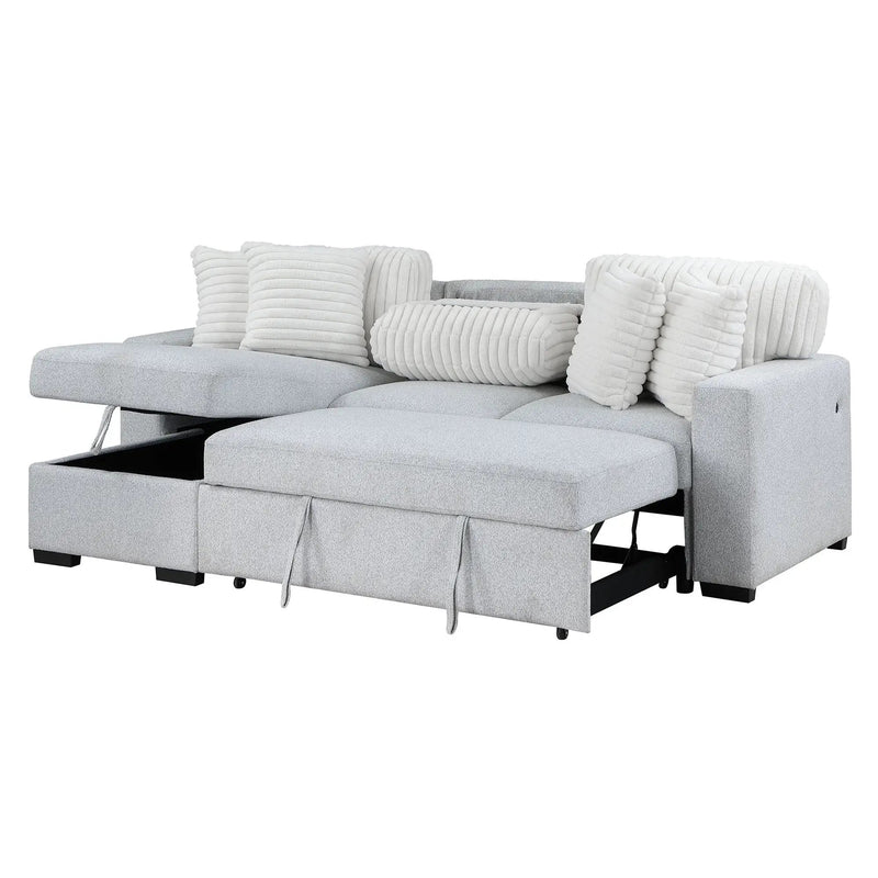 Ford - Reversible Pull Out Sofa Bed - Light Gray by HouseOfZazla