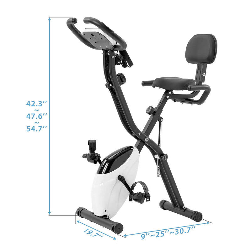 Exercise Bike Folding Stationary Bikes For Home With 16 Level Magnetic Resistance by HouseOfZazla